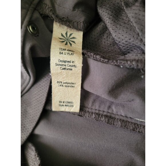 ATHLETA Brown Capri Athletic Pants w/ Tie Hem & Button Detail Women's Sz 10 - Picture 6 of 7